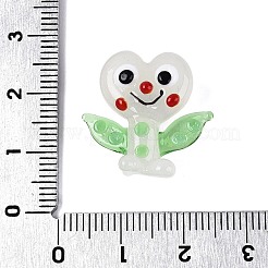 Statuetta elfica a forma di cuore realizzata a mano in vetro soffiato a lume&nbsp;LAMP-N034-28