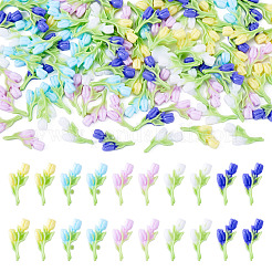 100 Stück 5 Farben leuchtende & zweifarbige Resin Decoden Cabochons&nbsp;RESI-TA0003-90