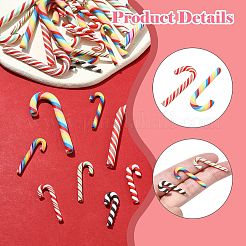 60 stücke 10 stile weihnachten thema polymer clay künstliche zuckerstange&nbsp;FIND-CJ0002-89