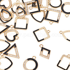 24 pendentif creux en alliage émaillé&nbsp;FIND-TA0011-20G