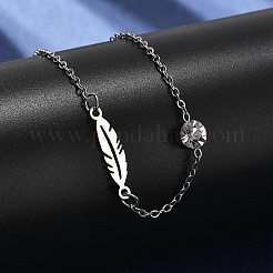 201 Edelstahl-Kabelkettenarmbänder&nbsp;LS-BJEW-H205-01E-P