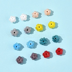 16pcs 8 Farben handgemachte Bunte Malerei-Perlen&nbsp;LAMP-FS0001-25