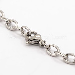 Anlaufgeschützte 304 Edelstahl-Kabelketten-Armbänder&nbsp;LS-BJEW-E034-22P
