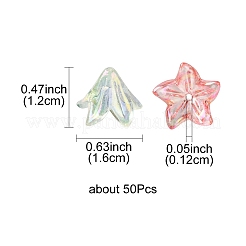 Transparentes bouchons acrylique de perles&nbsp;OACR-FS0001-49