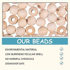 Perles de bois non finies&nbsp;WOOD-PH0008-30B