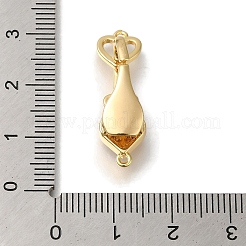 Micro pavé di ottone trasparente cubic zirconia piegato su fermagli&nbsp;KK-H480-50G-01