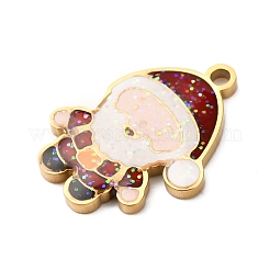 Pendentifs de Noël en acier inoxydable 304 émaillé&nbsp;STAS-B112-02G-04