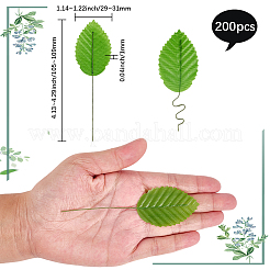 Handgemachtes künstliches Blatt aus Seidenstoff&nbsp;AJEW-WH20070-073