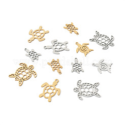 16 pz. 8 maglie e pendenti in filigrana in acciaio inossidabile stile 201&nbsp;STAS-PJ0001-37