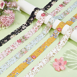 Cinta de poliéster estampada con flores de 25 yarda y 5 colores&nbsp;OCOR-PH0036-17