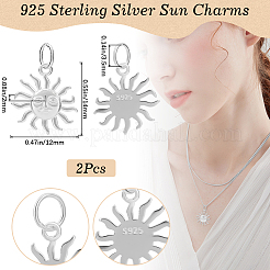 2 pieza 925 dijes de plata esterlina&nbsp;STER-BBC0006-96