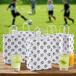 30 bolsa de mano de almacenamiento con estampado de fútbol de papel&nbsp;ABAG-PH0001-97B