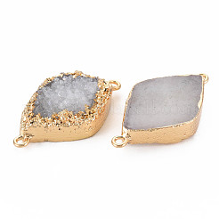 Verbindungsanhänger aus natürlichem Druzy-Achat&nbsp;G-N326-117