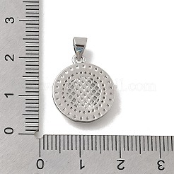 Pendentifs avec zircon cubiques à micro-pavés en laiton&nbsp;KK-D431-039P