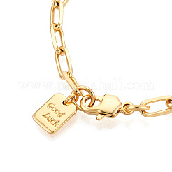 Messing-Büroklammer-Kettenarmbänder für Frauen&nbsp;BJEW-N032-07C-G