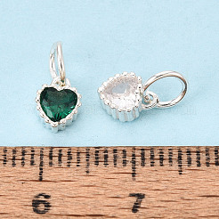 925 Herzanhänger aus Sterlingsilber mit Pavé-Fassung und Zirkonia&nbsp;STER-T009-17S