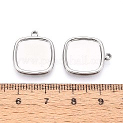 Cabochon-Fassungen für Anhänger aus Edelstahl 304&nbsp;STAS-T067-13P