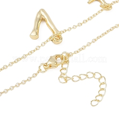 Boho Sommer Strand Stil 18K vergoldet Muschelform Initial Anhänger Halsketten&nbsp;IL8059-22
