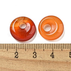 Donut/Pi-Scheiben-Anhänger aus natürlichem rotem Achat&nbsp;G-G142-02P