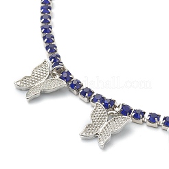 Colliers de chaîne de tasse de strass en alliage&nbsp;NJEW-H217-03P