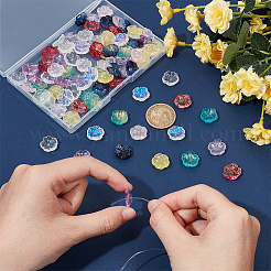 100pcs 10 couleurs perles de verre transparentes&nbsp;GLAA-DR0001-08