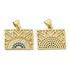 Pendentifs en laiton zircon cubique pavé&nbsp;KK-Z028-18G