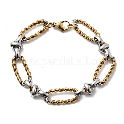 Bracelets à maillons ovales en acier inoxydable 304 pour femmes&nbsp;BJEW-D377-01D