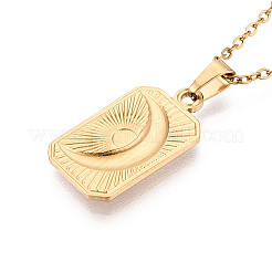 Collares colgantes de acero inoxidable 304&nbsp;NJEW-T018-35G