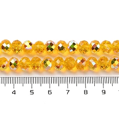 Fili di perline placcate trasparenti placcate colore ab&nbsp;EGLA-H104-06E