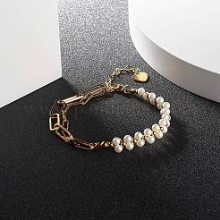 Bracelets de perles de coquillages ronds&nbsp;X1-BJEW-TA00008