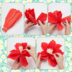 20 Stück 20 Stile Krepppapier Blumen Dekoration für die Wand&nbsp;AJEW-WR0001-94