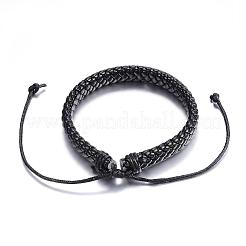 Verstellbare geflochtene pu Lederband Armbänder&nbsp;BJEW-P099-11A