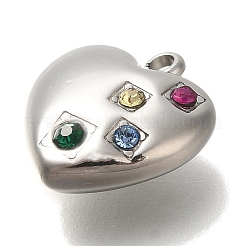 Bunte Strass-Anhänger aus 304 Edelstahl&nbsp;STAS-P371-065P