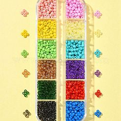 54 g Backfarbe in 12 Farben und transparente Glasperlen&nbsp;SEED-FS0001-19