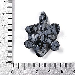 Natürliche geschnitzte Anhänger aus Schneeflockenobsidian&nbsp;G-K383-16B
