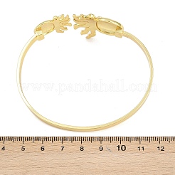 Bracelets manchettes en laiton avec organismes marins pour femmes&nbsp;BJEW-D368-03I-G