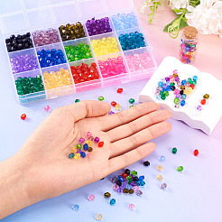 900pcs 15 Farben transparente Acrylperlen&nbsp;TACR-TA0001-46