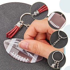 DIY Sportball Acryl Anhänger Schlüsselanhänger Bausätze&nbsp;DIY-SP0001-44C
