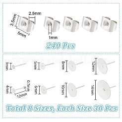 Ohrstecker-Beschläge aus chirurgischem Edelstahl 316&nbsp;STAS-UN0058-54