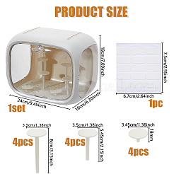 Vitrinas de plástico rectangulares para minifiguras&nbsp;ODIS-WH0079-010A