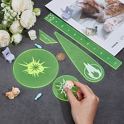 5 Stück transparente Acryl-Vorlagen in 5 Stilen&nbsp;DIY-OC0014-54