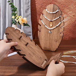 Espositore per collane in legno&nbsp;LS-NDIS-WH0017-12A