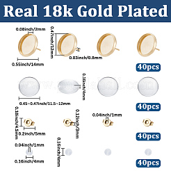 40 pièce de support de boucle d'oreille à tige en acier inoxydable 304&nbsp;DIY-SP0007-46A