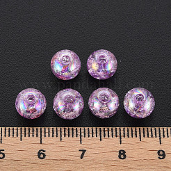 Perles en acrylique transparentes craquelées&nbsp;LS-MACR-S373-66-L01
