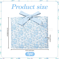 Kosmetiktaschen aus Polyester mit Blumenmuster&nbsp;ABAG-WH0048-81