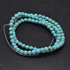 Fili di perline howlite naturale&nbsp;TURQ-P027-6mm-18A
