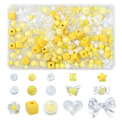 250 Stück 15 Stil gelbe Acrylperlen Set&nbsp;OACR-CJ0001-70