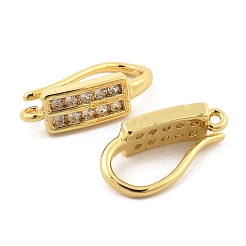 Ganci per orecchini in ottone con zirconi cubici&nbsp;X1-KK-Q782-04G