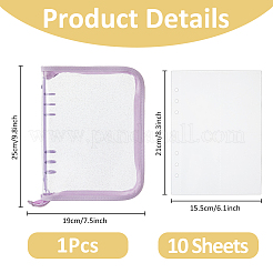 1 copertina per libri con cerniera a 5 anelli in plastica PVC glitterata A6&nbsp;AJEW-FH0004-78