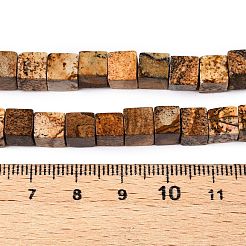 Natürliches Bild Jaspis Perlen Stränge&nbsp;G-T139-6x6-27A